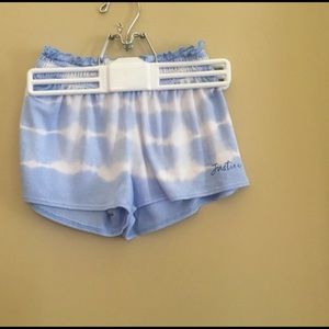 Justice Girls Size 6 Blue and White Shorts. From a smoke/pet free home